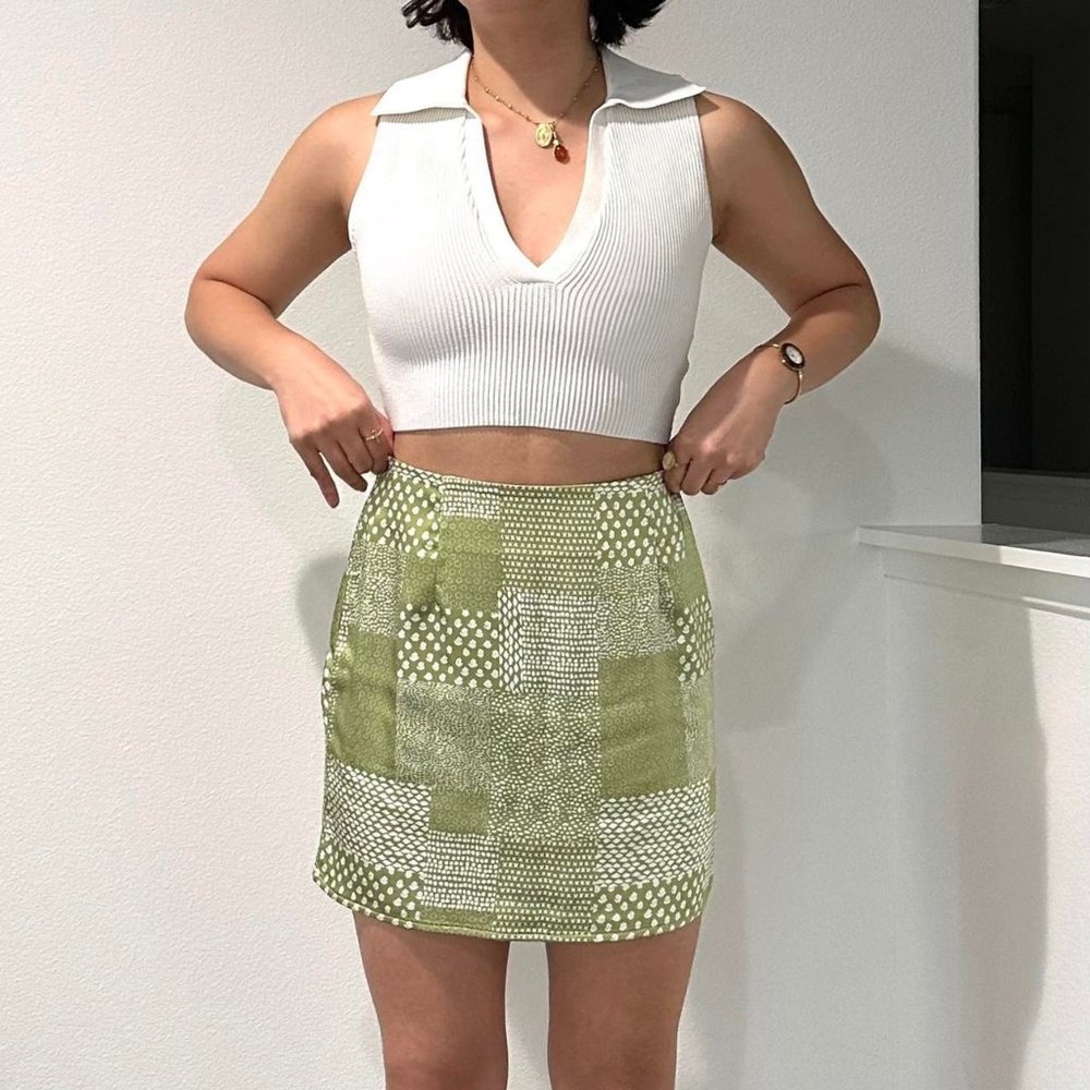 Silky Smooth, Matcha/Light Green Mini-Skirt from Kendall&Kylie